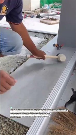 Precision Tile Step Installation #Tiling #Construction #HomeRenovation