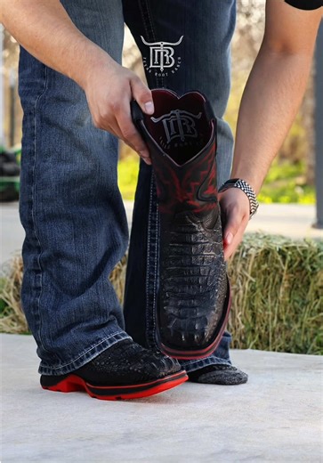 Discover Our Exclusive Black Caiman Neck Boots for $129.99!