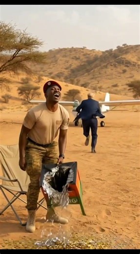 Trump Try to Destroy cooker and Ibrahim Traore pic up shovel hilarious scene😆 #shortsfeed #satire