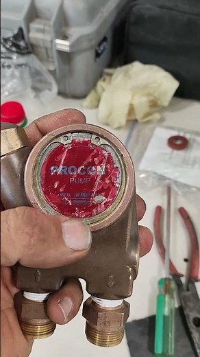 Repairing the Procon® rotary vane pump of @thermofisher atomic absorption chiller instrument.14of 21