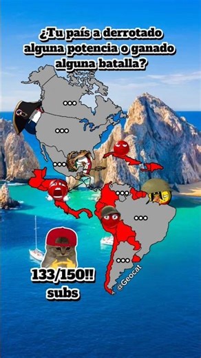 ¿Tu país a derrotado alguna potencia?💪🪖⚔️#countryballs #map #mapping