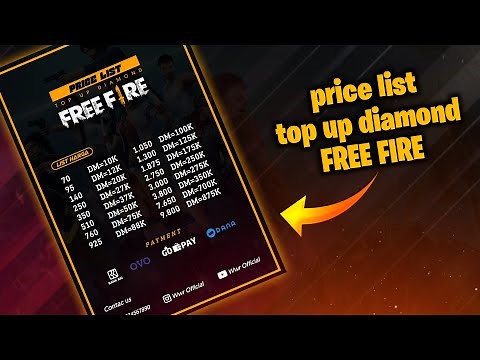 cara membuat desain poster price list top up diamond Free Fire di pixellab