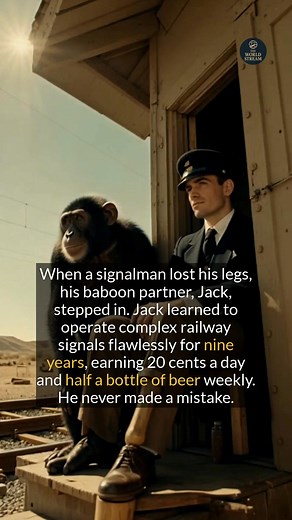 Meet Jack, the baboon who became an official railway employee in the 1880s due to his amazing skills. #historyfacts #didyouknow #animalhistory #historical | The Real Moment
