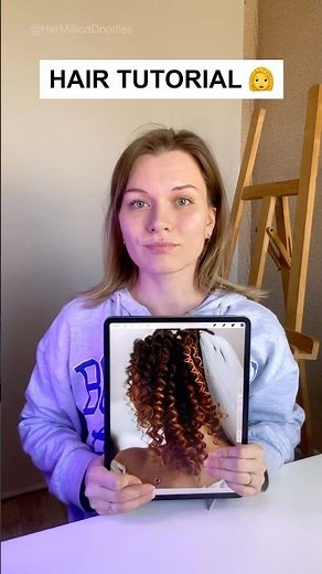 How to Draw Curly Hair Tutorial 👩‍🦱 Easy Step by Step #art #drawing #markers