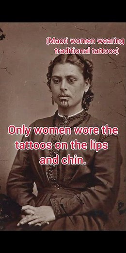 Maori women wearing traditional tattoos #history #old