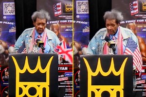 HUH? 90-year-old Don King gives utterly bizarre 30-minute press conference speech ahead of Daniel Dubois v Trevor Bryan as promoter who represented Mike Tyson and Muhammad Ali talks politics