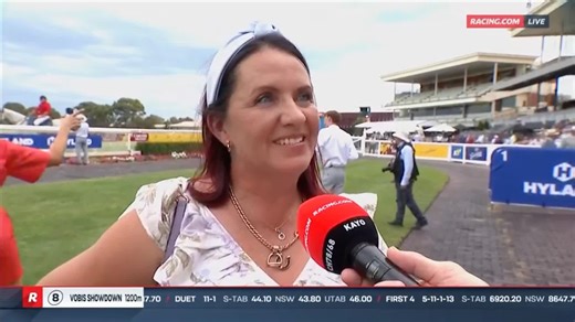 "...he tries to stand on his own feet & then he gets out there & he does this." @Em_spartaracing is ecstatic with her quirky gelding Mcgaw 🤩 | Racing.com