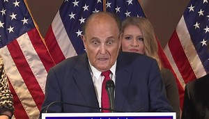 Trump’s personal lawyer Rudy Giuliani sweats election results