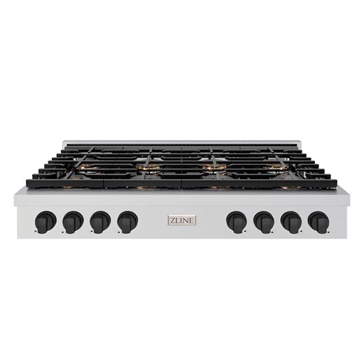 Reviews for ZLINE Kitchen and Bath Autograph 48 in. Paramount Gas Rangetop with 8 Burner DuoPro Cooktop in Stainless Steel and Matte Black Accents | Pg 2 - The Home Depot