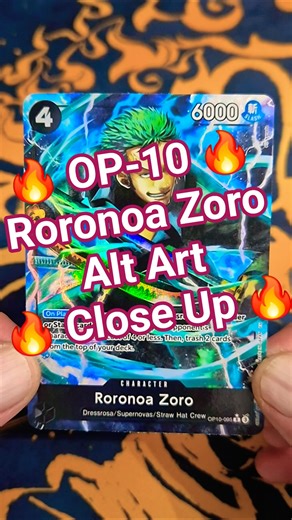 ☠️ One Pice - OP-10 : Zoro Close Up ☠️ #onepiece #onepiecetcg #op10 #anime #youtube