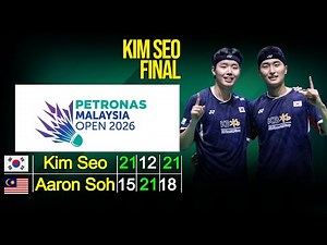 Kim/Seo (Kor) vs Aaron/Soh (Mas) | Final Malaysia Open 2026 | Live Badminton Reaction + Score