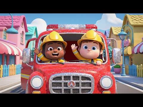 The Funny Fire Engine Goes Woo Woo Whoosh | Hero Fire Truck Song for Kids