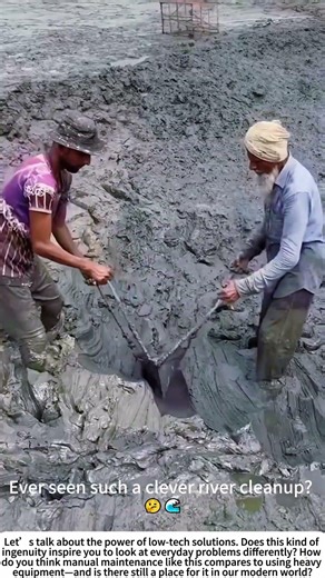 This homemade dredger clears that muck fast! 💪✨