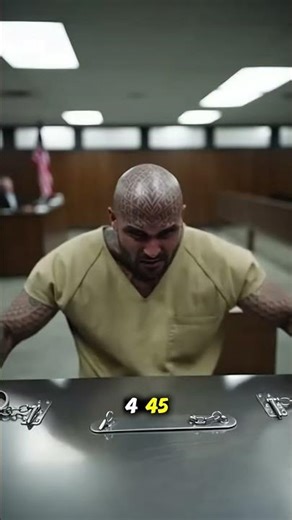 Giant Inmate Slams Metal Table After 445-Year Sentence | CCTV Courtroom