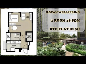 KOVAN WELLSPRING - 2 ROOM 48 SQM HDB BTO FLAT/APARTMENT VIRTUAL TOUR