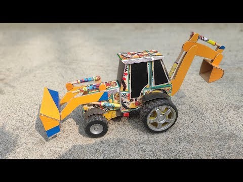 How to make JCB at Home from Matchbox | DIY JCB Backhoe Loader | Mini JCB Science Project