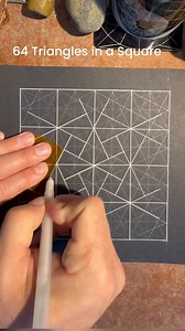 Watch how to draw this pattern using 64 right angled Triangles in a Square. This all created with using any measurements just a pair of compasses and a straight. #sacredgeometryartist #art #geometry #drawing #geometricalshapes #mathematics #natureofflowers #geometryart #sacredgeometry #triangles #pattern | Natureofflowers