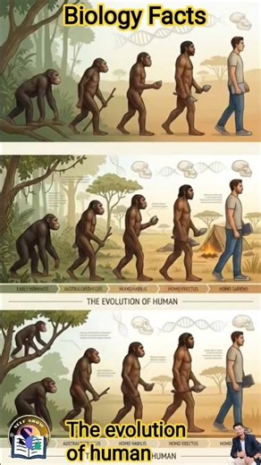 Human Evolution in 2 Seconds 🤯 | From Ape to Human 🔥 #Shorts #ytshorts #biology #neet #india #viral