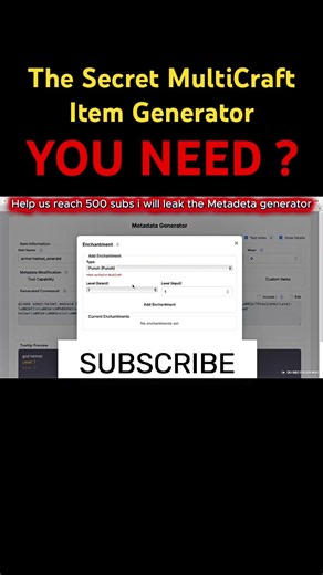 The Secret MultiCraft Item Generator You NEED (Leaking at 500!) 🤫💻 #shorts #viral