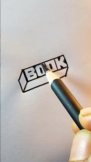 Creative 3D word illusion#drawing#drawingstyles#drawingtechniques#art