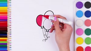 Fun balloon drawings | Color in with us
