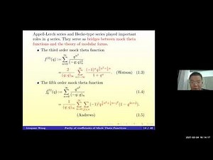 Liuquan Wang (Wuhan University) Parity of coefficients of mock theta functions
