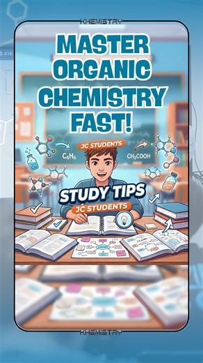 Mr Khemistry | Chemistry Tutor SG on Instagram: "JC2 students, struggling to juggle all your chemistry topics? 🧪📚 Here’s the ultimate tip: focus on organic chemistry first! ✅ Master reagents and conditions ✅ Drill using concept maps ✅ Practice past 10-year series questions Remember: don’t spread yourself too thin — pick one topic, dig in, and own it! 💪 #chemistry #chemistrytutor #studytok #science #fyp #mrkhemistry #fypシ゚"