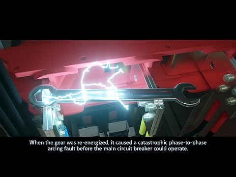 Arc Quenching Switchgear prevents catastrophe at a substation (with captions)