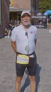 Dominick Mercurio, 79 years old, finished the Sprint Triathlon in 1:27:29. It’s never too late to race. 🏁 Dominick’s passion and perseverance are exactly what Alpha Win is all about — showing up, pushing your limits, and enjoying the journey. | Alpha Win Racing