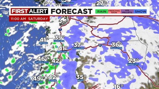 WEEKEND FORECAST: Saturday morning wintry mix turns to sunshine by Sunday | FOX 12 Weather