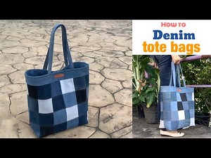 how to sew a denim tote bags tutorial.easy tote bags tutorial. sewing diy a denim tote bags tutorial