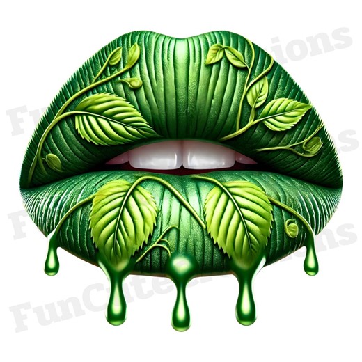 Dripping Lips With Cascading Vines PNG, Cascading Vines Clipart, Natural Lips Clipart, Eco-friendly Lips PNG, Nature Decor Clipart - Etsy