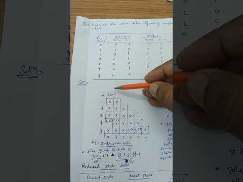 Convertion of State table using Implication table #aktu #Digital Electronics #DE #UNIT 4