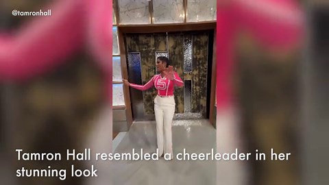 WATCH: Tamron Hall could be a cheerleader in striking curve-hugging outfit
