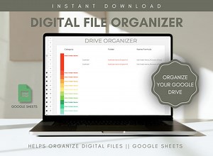 Digital File Organizer Template || Naming Convention, Color Coding, Organization Framework, Efficient Workflow, Digital Clutter, Workspace - Etsy