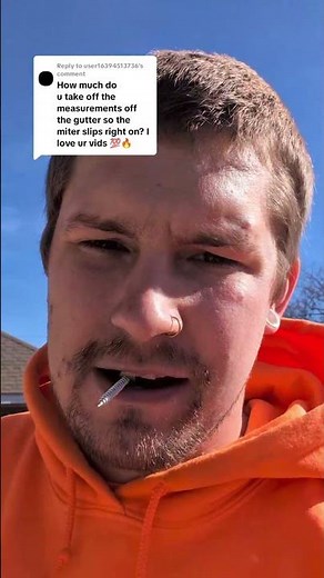 Subtract an eighth of an inch of your gutter measurement to fit a miter inside the gutter