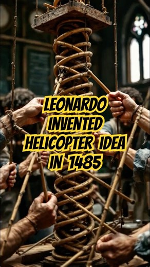 Leonardo Solved the Helicopter Problem in 1485 #genius #historical #history #shorts