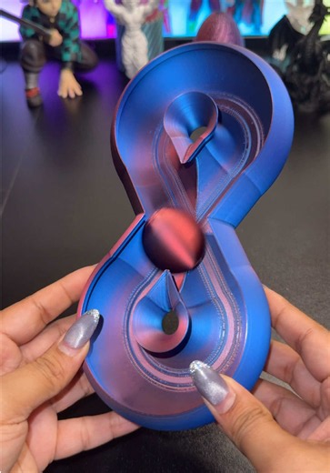I 3D printed a fidget cat toy infinity loop! 🐱♾️ Smooth spins, endless twists, and satisfying fidget fun in one adorable print. 😸✨ #3DPrinting #FidgetToy #InfinityLoop #CatToy #ASMR