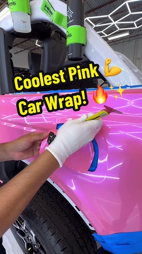 Stunning Pink Car Wrap for Ford Bronco