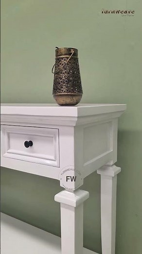 Heaven Wooden Console Foyer Table (White)