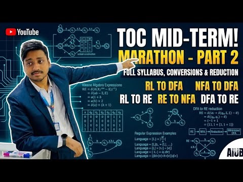 TOC Mid-Term Marathon Part-2: NFA to DFA & RE Conversions | AIUB | CSE | Theory of Computation