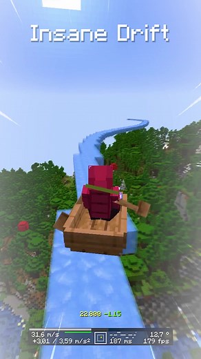 Insane Minecraft Drift 💀 #minecraft #iceboatracing #drift