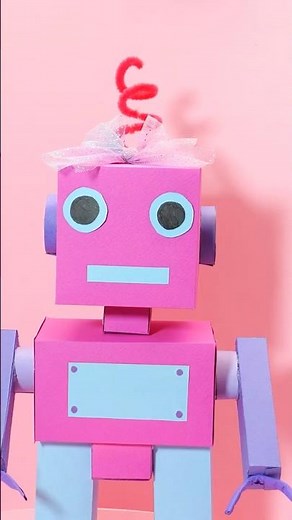 Create a Colorful Paper Robot with Easy Steps #papercraft #craft #robot