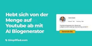 Kostenlose YouTube-Biogenerator- Schreiben Sie Captive YouTube Bio in 1 Klick