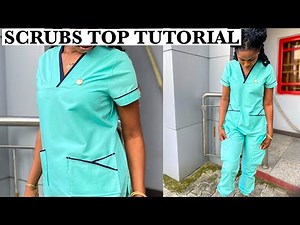 How to Make a Scrub Top,cutting and Sewing Tutorial