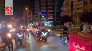 Iranians are out tonight with their flags in solidarity and support of their military and government. So far so impressive | Ras Mubarak