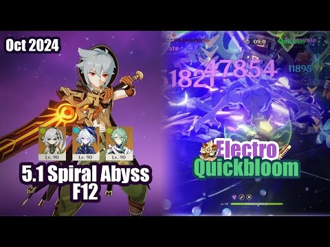 Razor Electro Quickbloom | 5.1 Abyss F12 First Half | Razor Log | Genshin Impact