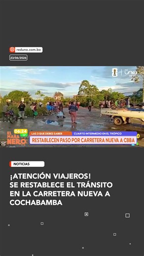 Las bases del Trópico de Cochabamba anunciaron una pausa temporal en las medidas de presión, permitiendo nuevamente el tránsito vehicular en la carretera nueva. #RedUno #Cochabamba #Carreteras #Bolivia #ElMañanero