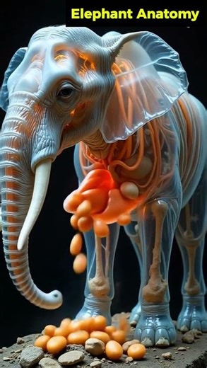 Transparent Elephant Anatomy: Watch Food Move Slowly from Esophagus to Stomach | 20