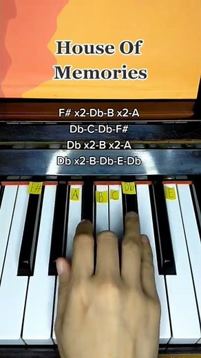 House of Memories - Panic! At the Disco Easy Piano Tutorial #shorts #pianotutorial #piano